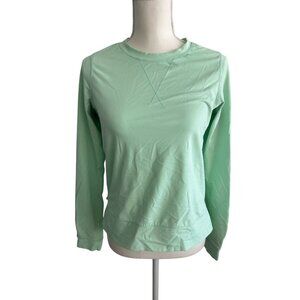 LULULEMON Mint Green Zip Back Long Sleeve Top Size 6